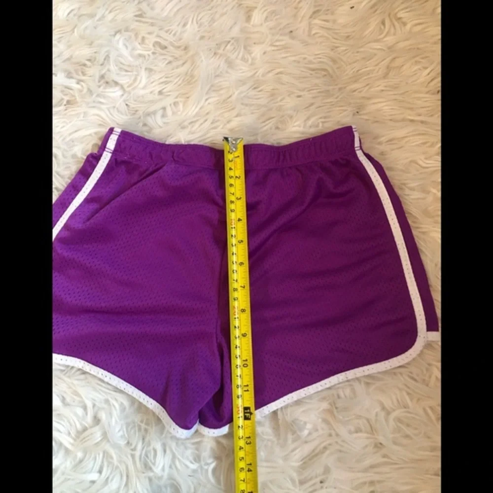Justice purple running shorts sz 14